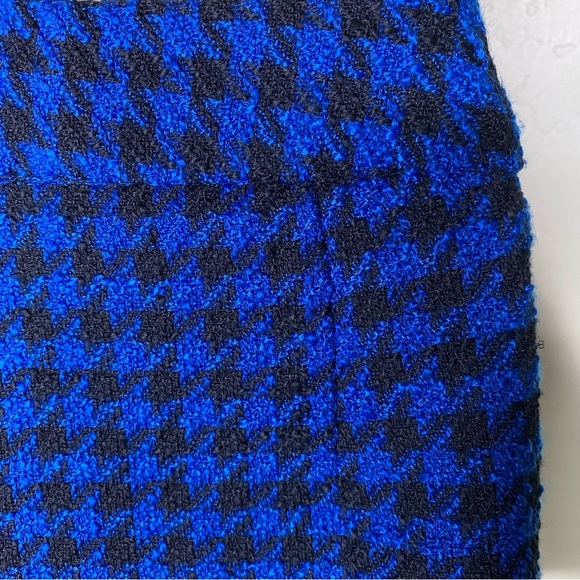 Zara Blue Houndstooth Box Pleat Skort Skirt Nwt Size XS - Picture 8 of 16